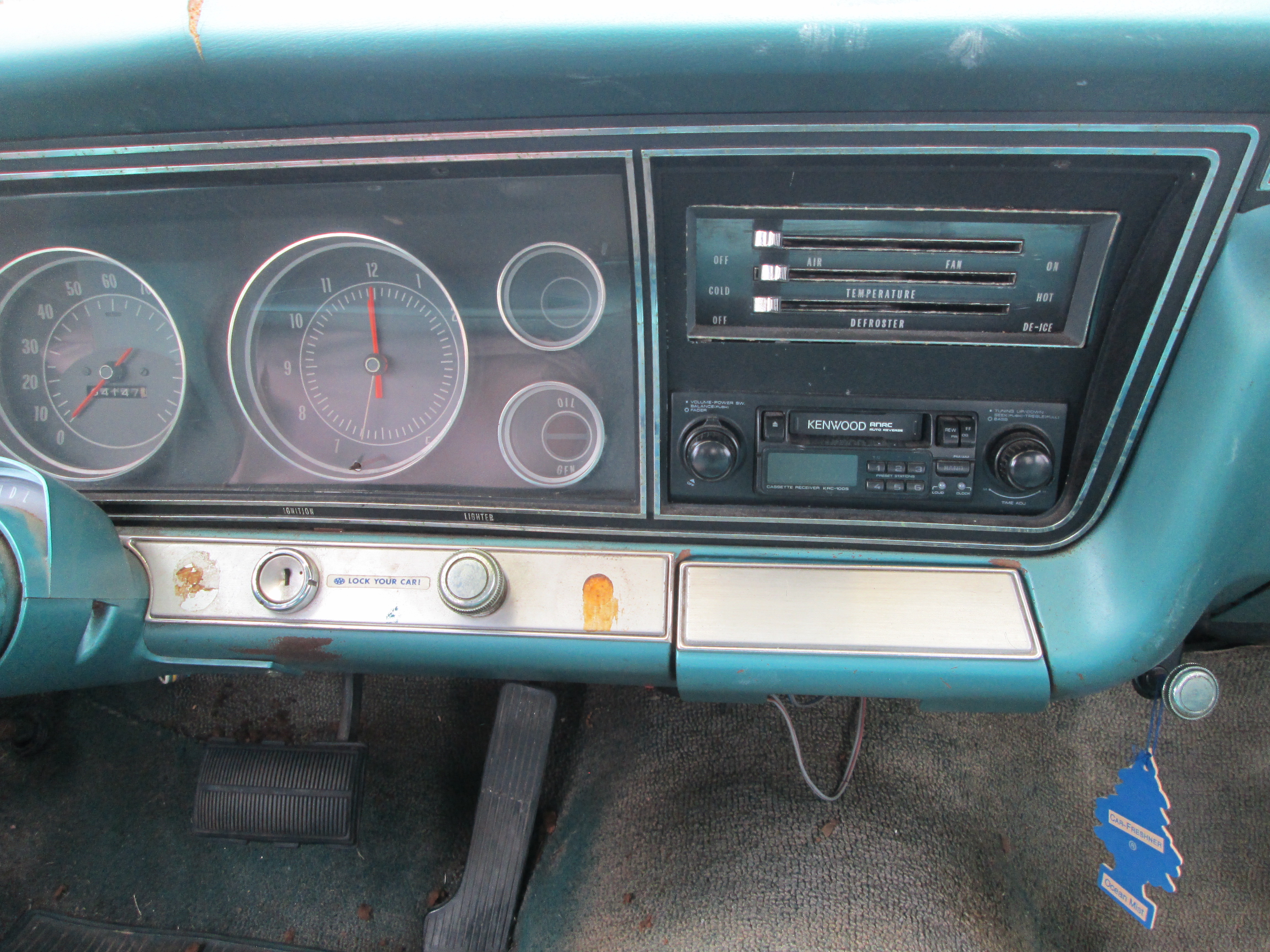 obviously not the original radio, planning to get a modern unit, but with a retro style face on it so it looks original. Will put an aftermarket AC unit on the floor underneath